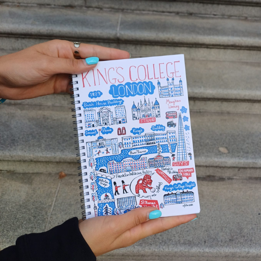 King's College London Map Spiral Bound Notebook