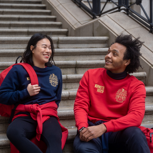 King's College London Double Stitch Sweatshirt in Red