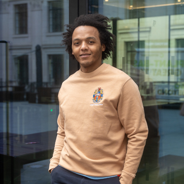 King's College London Crest Sweatshirt in Light Brown