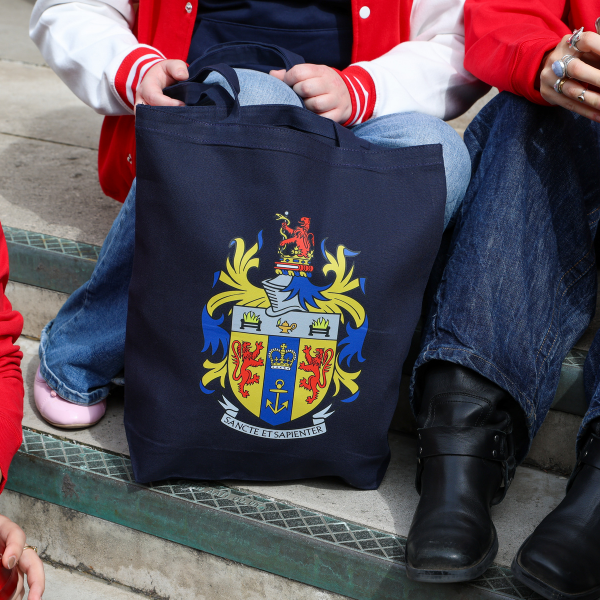 King's College London Full Crest Tote Navy