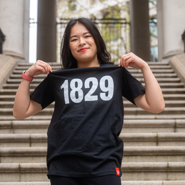 King's College London Crown 1829 T-shirt in Black