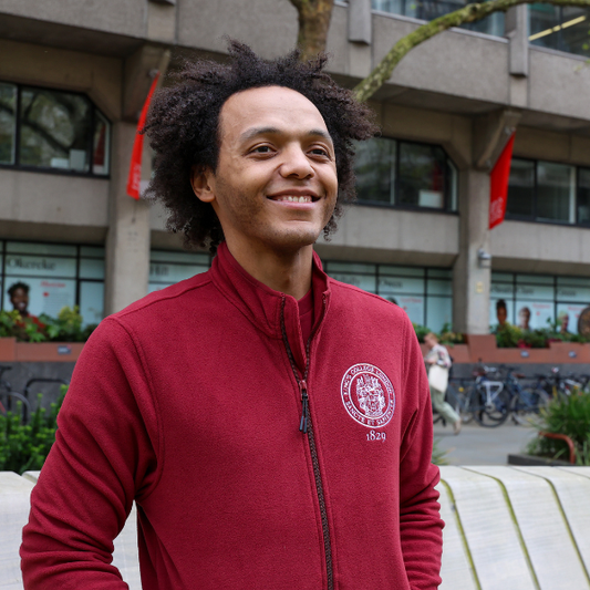 Kings College London Light Fleece in Burg