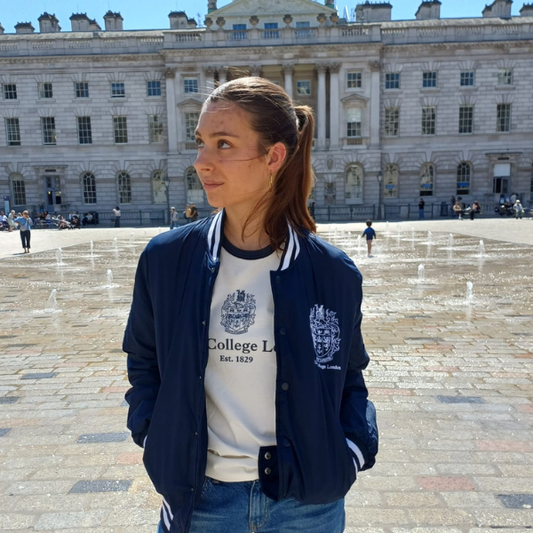 KCL College Collection Padded Varsity Jacket Navy
