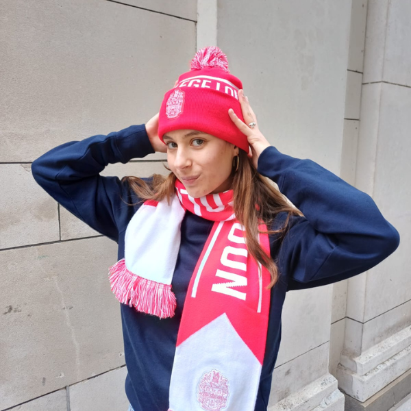 King's College London Red Pom Beanie
