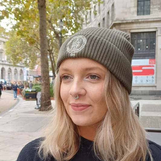 King's College London Beanie in Khaki