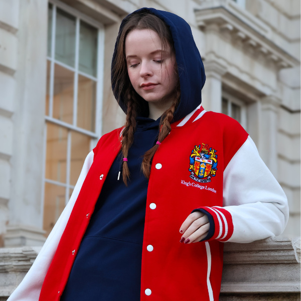 Kings College London Varsity Jacket Red