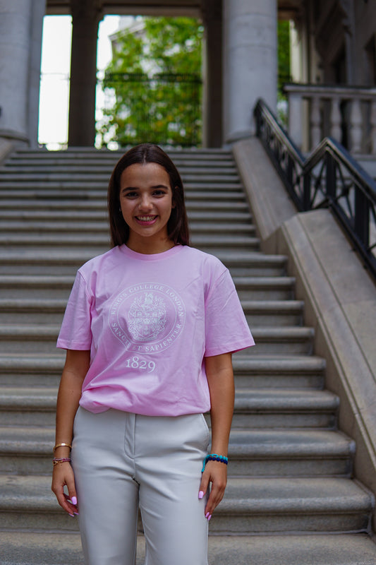 King's College London Sustainable T-shirt in Cotton Pink