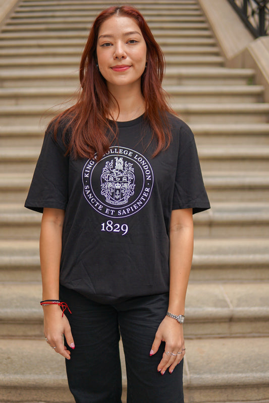 King's College London Sustainable T-shirt in Black