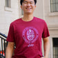 King's College London Sustainable T-shirt in Burgundy