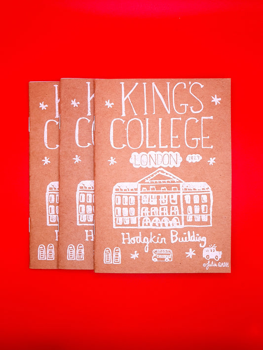 King's College London 3 x A5 Notepads in Kraft
