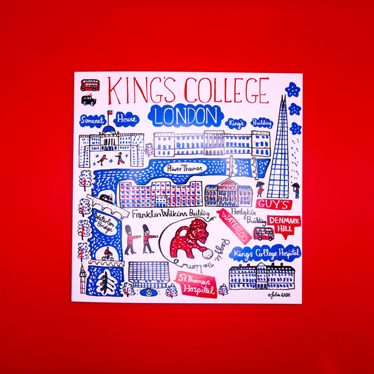 King's College London Map Greeting Card