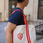 King's College London Boater Bag Natural/Red