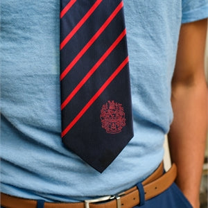 King's College London Wide Tie-Red/Navy