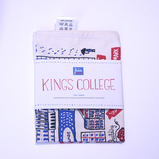 King's College London Map Print Tea Towel